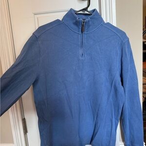 Men's Blue Half-Zip Sweater